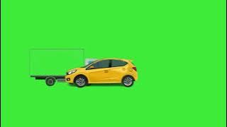 green screen mobil jalan
