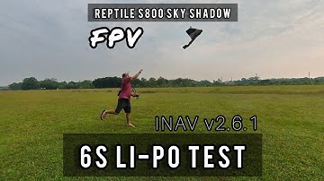 6S Li-Po Battery Test on Reptile S800 Sky Shadow Flying Wing (FPV)