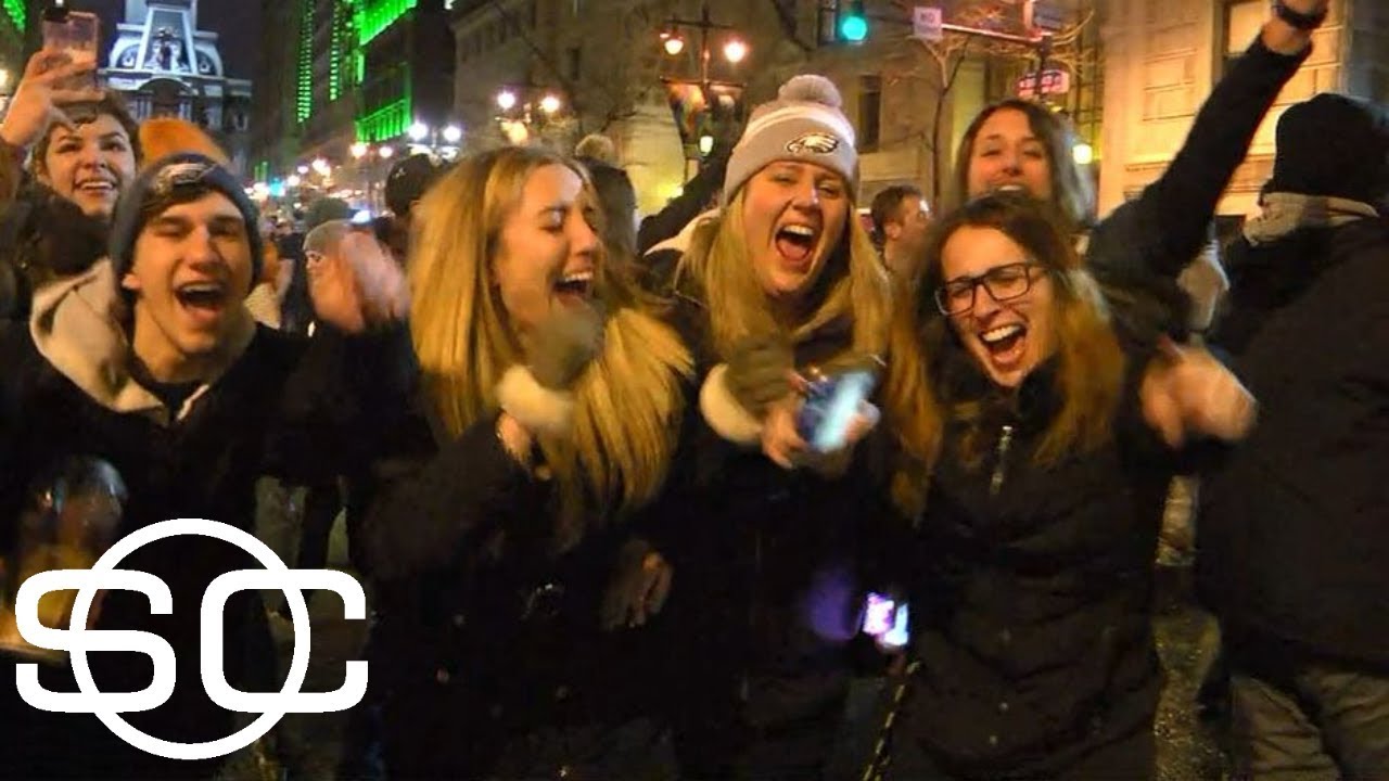 Eagles fans celebrate 41-33 win over Patriots in Super Bowl LII ...
