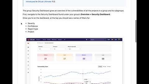 Baseline Experience: Security Dashboard