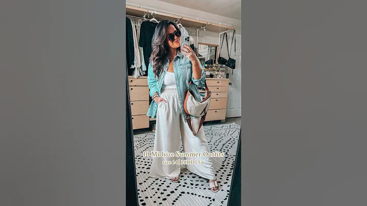 Midsize summer outfit ideas #midsizefashion #size14 #denimshorts #summer