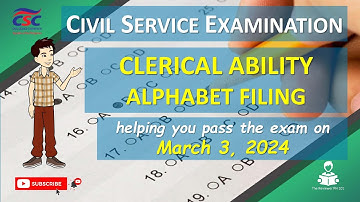 Civil Service Exam | Clerical Ability | Alphabetical Filing 