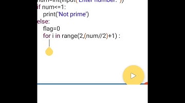 #To check whether a number is prime or not #python #basics