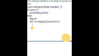 #To check whether a number is prime or not #python #basics