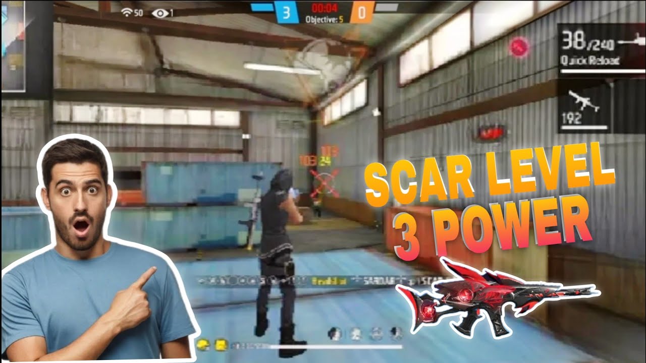 SCAR LEVEL 3 GUN BEST IN LONG RANGE 🔥🔥 || 