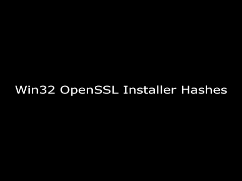 Win32 OpenSSL Installer