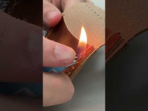 Making a Leather Money Clip Wallet for Order 104938 #shorts #leathercraft #asmr