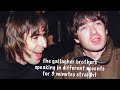 oasis speaking in various accents for 3 minutes straight