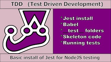 TDD 01 Basic Jest Setup in Node.js. Test Driven Development Javascript programming beginners guide