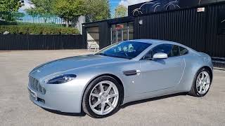 Career Overview Aston Martin V8 Vantage 4.3 Manual in Titanium Silver Walk Around