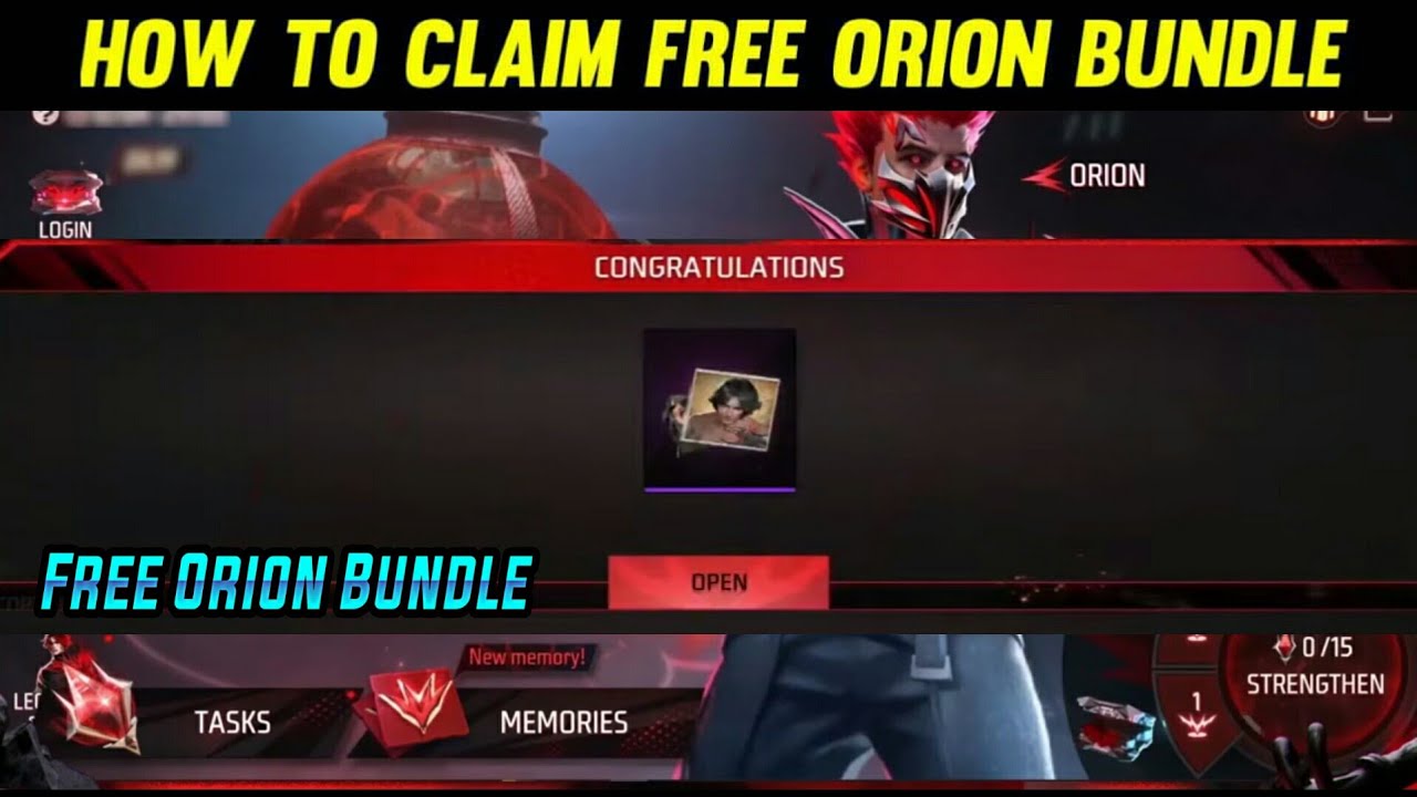Free Fire Project Crimson Event | How To Claim Free Orion Bundle | Free Fire