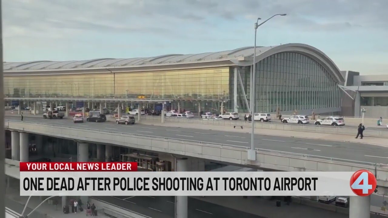 One dead after police shooting at Toronto airport - YouTube