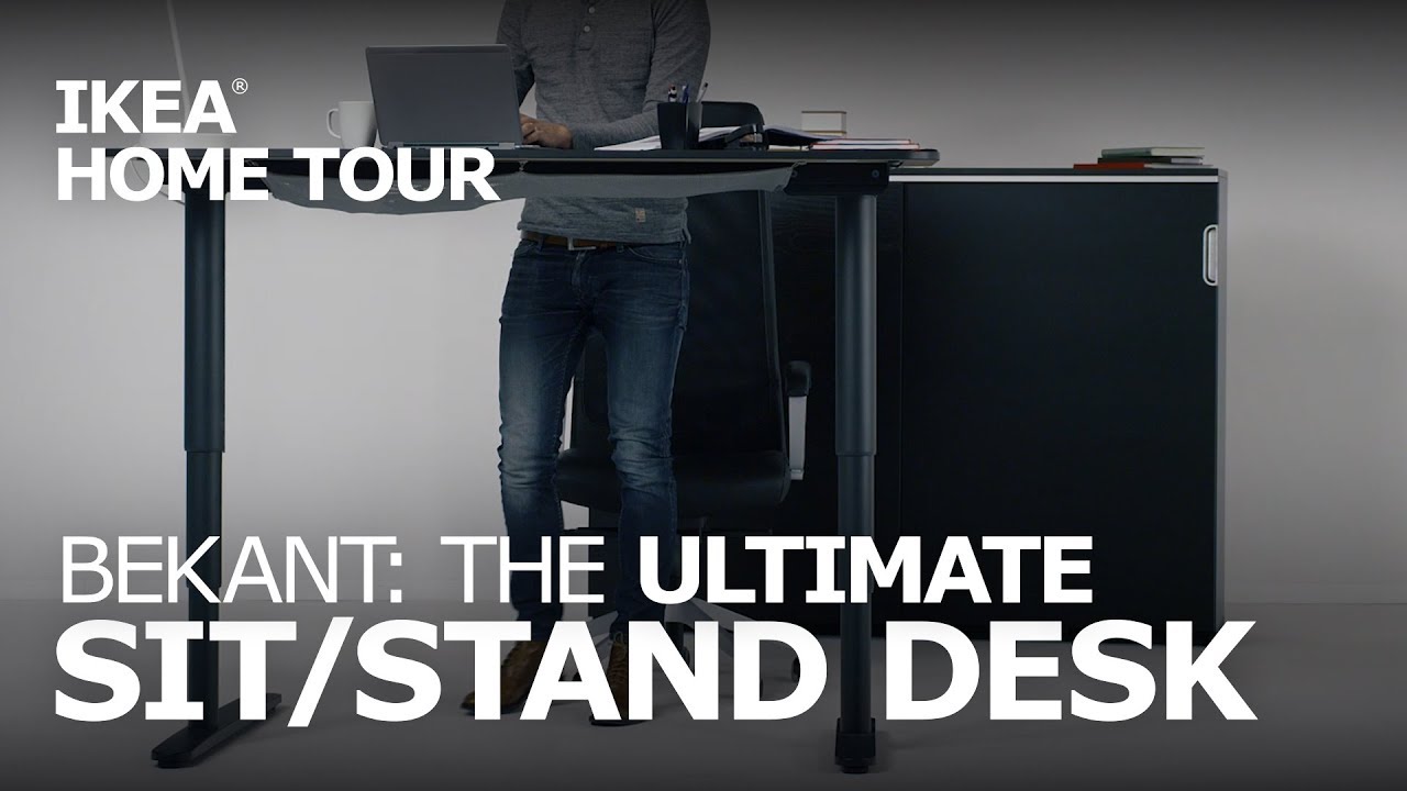 Adjustable Standing Desk Ikea Home Tour Youtube