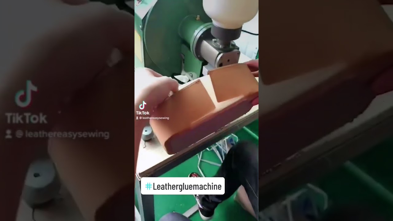 Leather edge glue machine handbag lady making