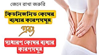 কিডনিজনিত কোমর ব্যথা ও সাধারণ কোমর ব্যথার কারণসমূহ। Signs & Symptoms Of Kidney Disease