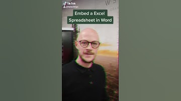How to Embed an Excel Spreadsheet into Microsoft Word Document #shorts