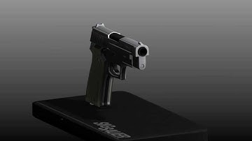 Highpoly zbrush hard surface gun sculpt turntable