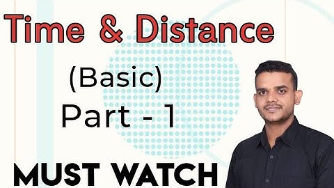 समय एवं दूरी Part - 1 #timeanddistance #svsyadavmaths
