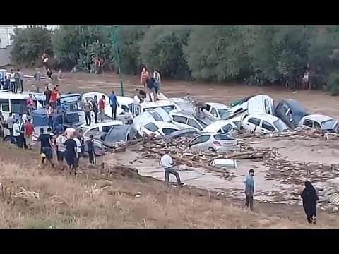 أخطر فيضانات قبل قليل في المغرب فيضان تغرق الحوز مراكش ورزازات خطير شاهد لحظة هجوم الواد على ساكنة