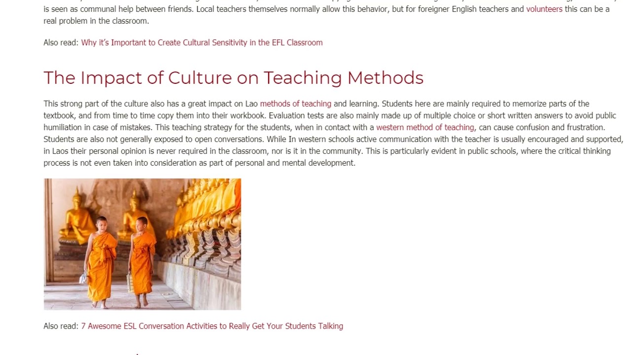 The Impact of Local Culture on Education in Laos | ITTT TEFL BLOG