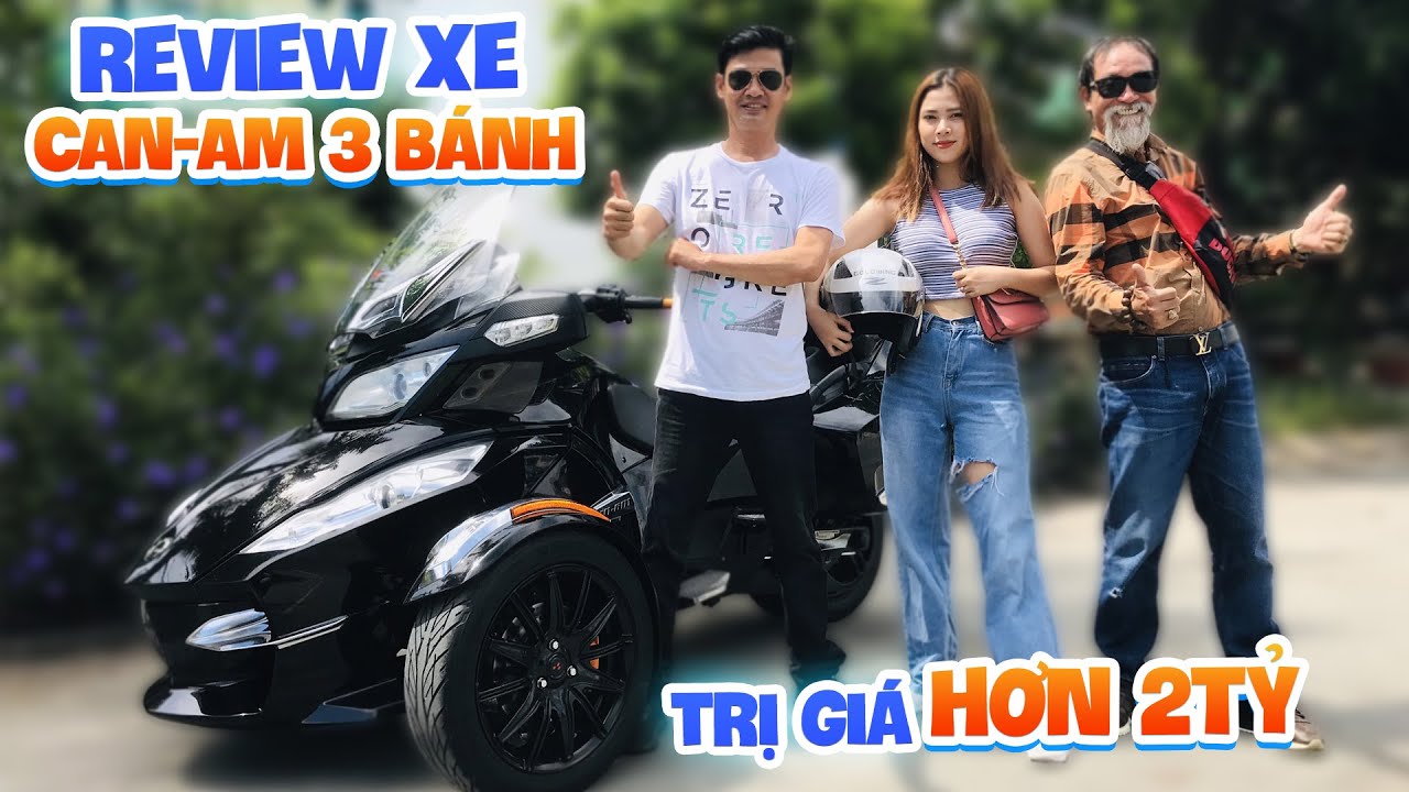 Nghệ Sĩ Tiết Cương lấy Moto khủng Can Am ba bánh chở Mai Thảo Nguyên đi dạo Sài Gòn