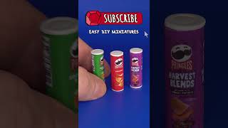 Making The World's SMALLEST Pringles & Ramen! 😱  #dollhouse #diy #barbiediy