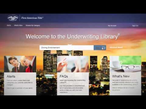 Introducing First American S Underwriting Library 