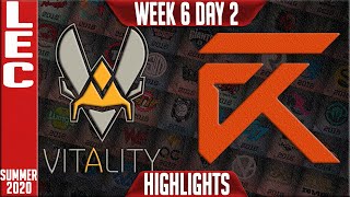 VIT vs XL Highlights | LEC Summer 2020 W6D2 | Team Vitality vs Excel Esports