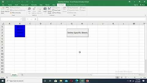 Delete Multiple Sheets using VBA