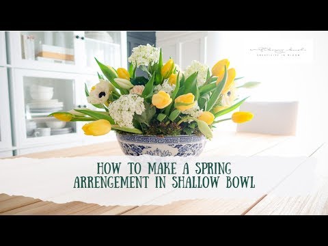 Spring arrangement using a shallow bowl