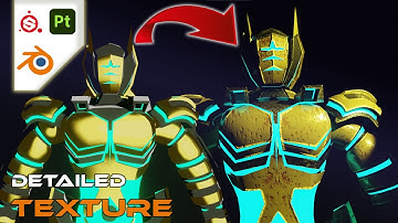 Substance Painter for Character Texturing 2 w/ Blender Timelapse | Robot Character Texture