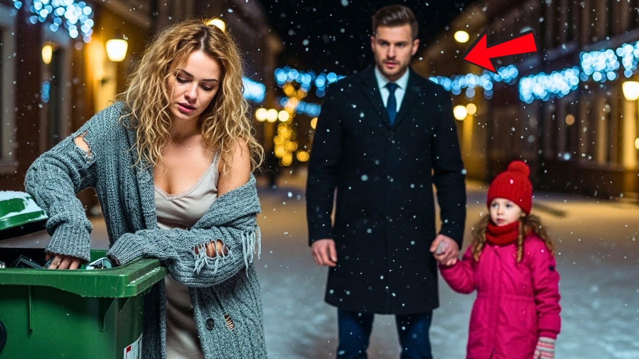 Un Padre Single Milionario Trovò Una Donna Senzatetto Che Rovistava Tra ...