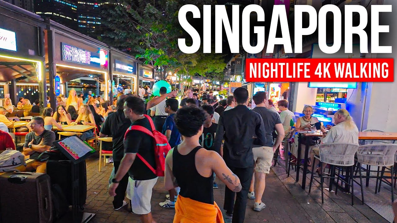 Singapore, 싱가포르 | Nightlife | 도보 여행 4K