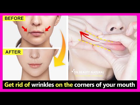 Only 3 Step!! How to get rid of wrinkles and fold lines on the corners of your mouth.