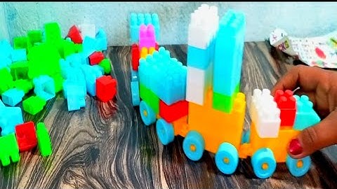 8 minutes satisfying with blocks train/ blocks viral video/building blocks 🏫 review Toys