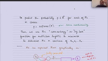 Oct 29: Multiclass classification as neural networks, part 1