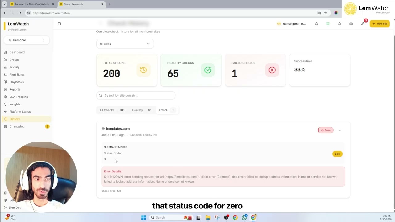 How to Track Website Changes Over Time with LemWatch History