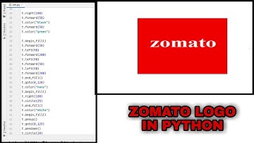 ZOMATO LOGO IN PYTHON  | HOW TO CREATE ZOMATO LOGO IN TURTLE IN PYTHON | #shorts