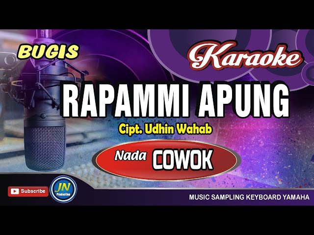 Rapammi Apung │ Karaoke Bugis Keyboard  │Tanpa Vocal │ Nada Cowok class=