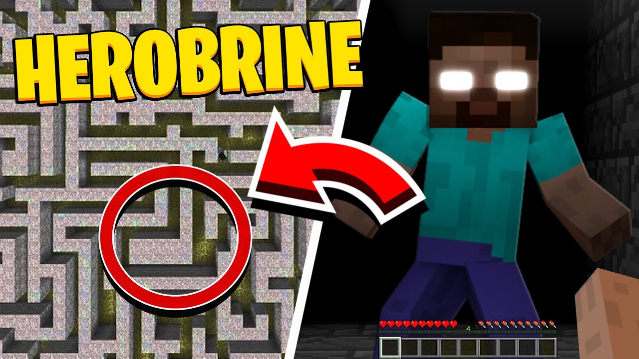 Stuck in a MAZE with HEROBRINE in Minecraft!