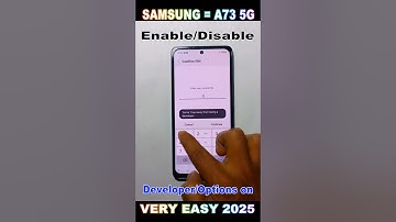Samsung Galaxy A73, 5g/ How to Enable Developer Options and Usb Debugging 2025//