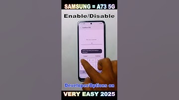 Samsung Galaxy A73, 5g/ How to Enable Developer Options and Usb Debugging 2025//
