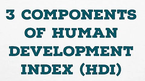 3 COMPONENTS OF HUMAN DEVELOPMENT INDEX (HDI)