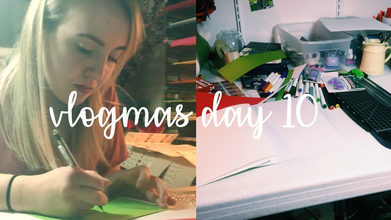 making christmas cards!/ vlogmas day 10 - YouTube