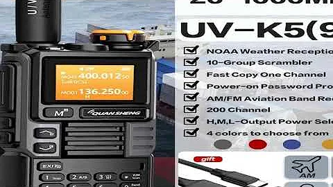 Quansheng UV-K6 Upgrade UV-K5 (99) Interphone 5W Air Band Radio Tyep C Charging