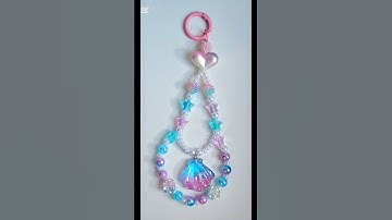 Pretty Seashell keychain🐚🪸🩷💙 #shortsvideo #shortvideo #shorts #short #diy #handmade #crafts #craft