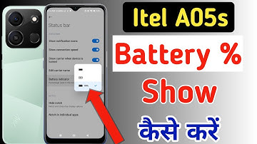 How to show Battery percentage in Itel a05s | itel a05s me Battery percentage show kaise karen