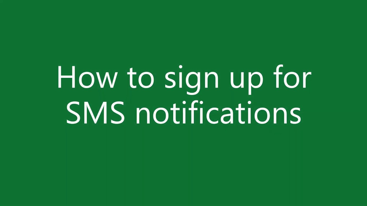 How to sign up for SMS notifications YouTube