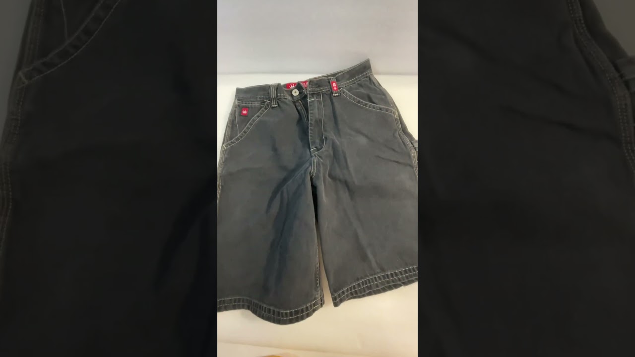 Jnco Crown Baggy Jean Shorts Vintage 80’s 90s Black Size 34 RecycledFashionShop