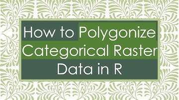 How to Polygonize Categorical Raster Data in R